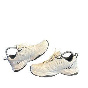 NWOB Kirkland Signature Men's Athletic Leather Shoes White Grey US Size 10